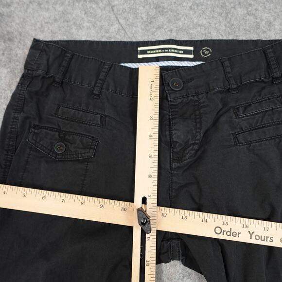 Daughters of the Liberation Pants Womens 8 Cargo Baggy Black Utility Loose - Picture 3 of 9